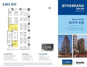 500-550 N Brand Blvd, Glendale, CA à louer Plan d’étage– Image 1 sur 1