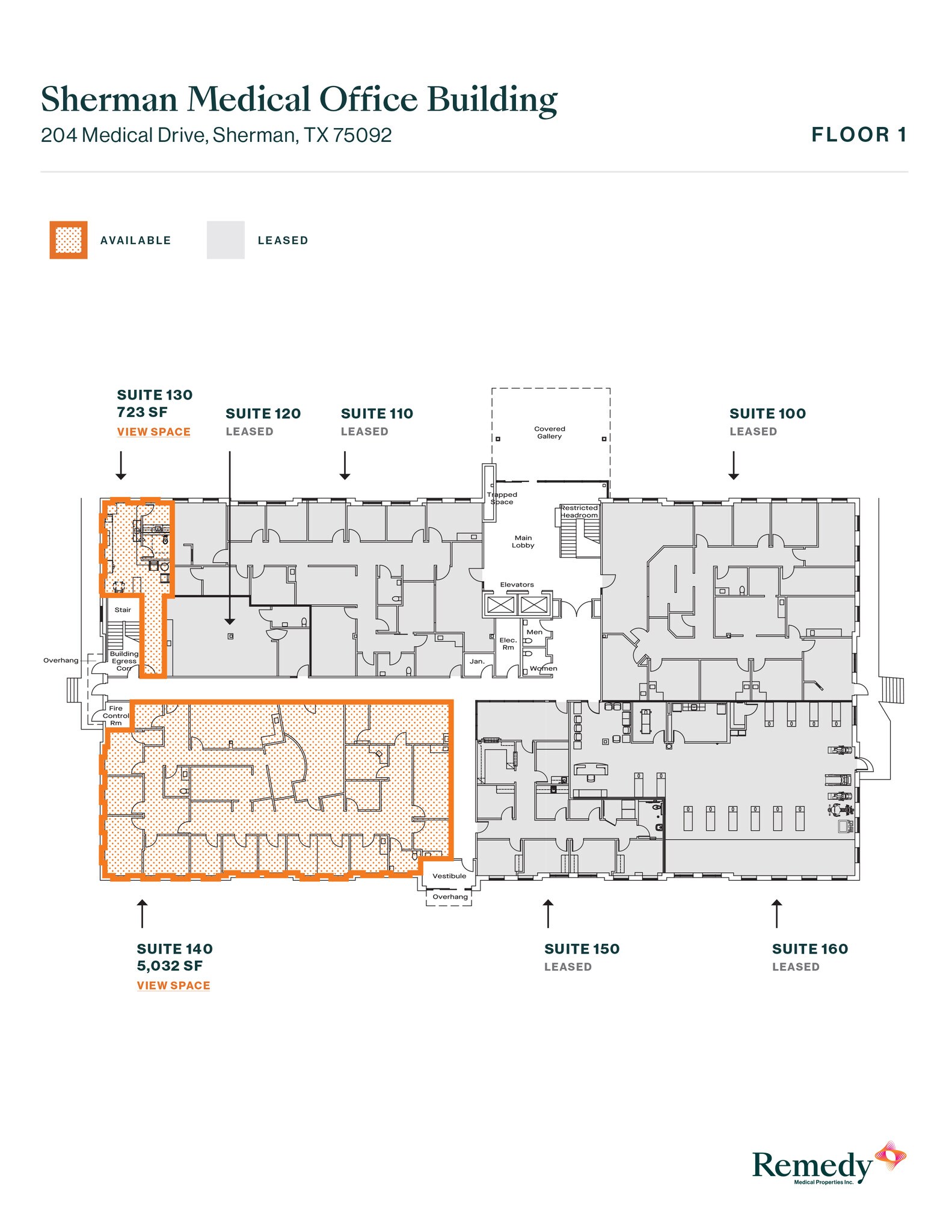 204 Medical Dr, Sherman, TX à louer Plan d’étage– Image 1 sur 1