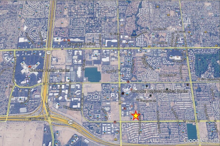 W Pecos Dr, Chandler, AZ à vendre - Aérien – Image 3 sur 3