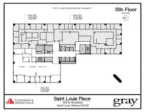 200 N Broadway, Saint Louis, MO à louer Plan d’étage– Image 1 sur 1