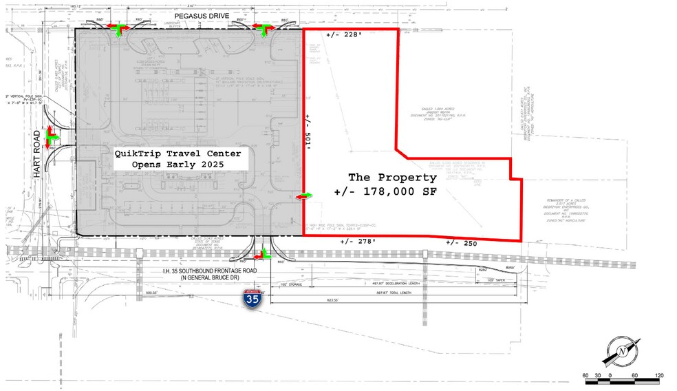 NWC of IH-35 and Hart Road, Temple, TX à vendre - Plan de site – Image 3 sur 3