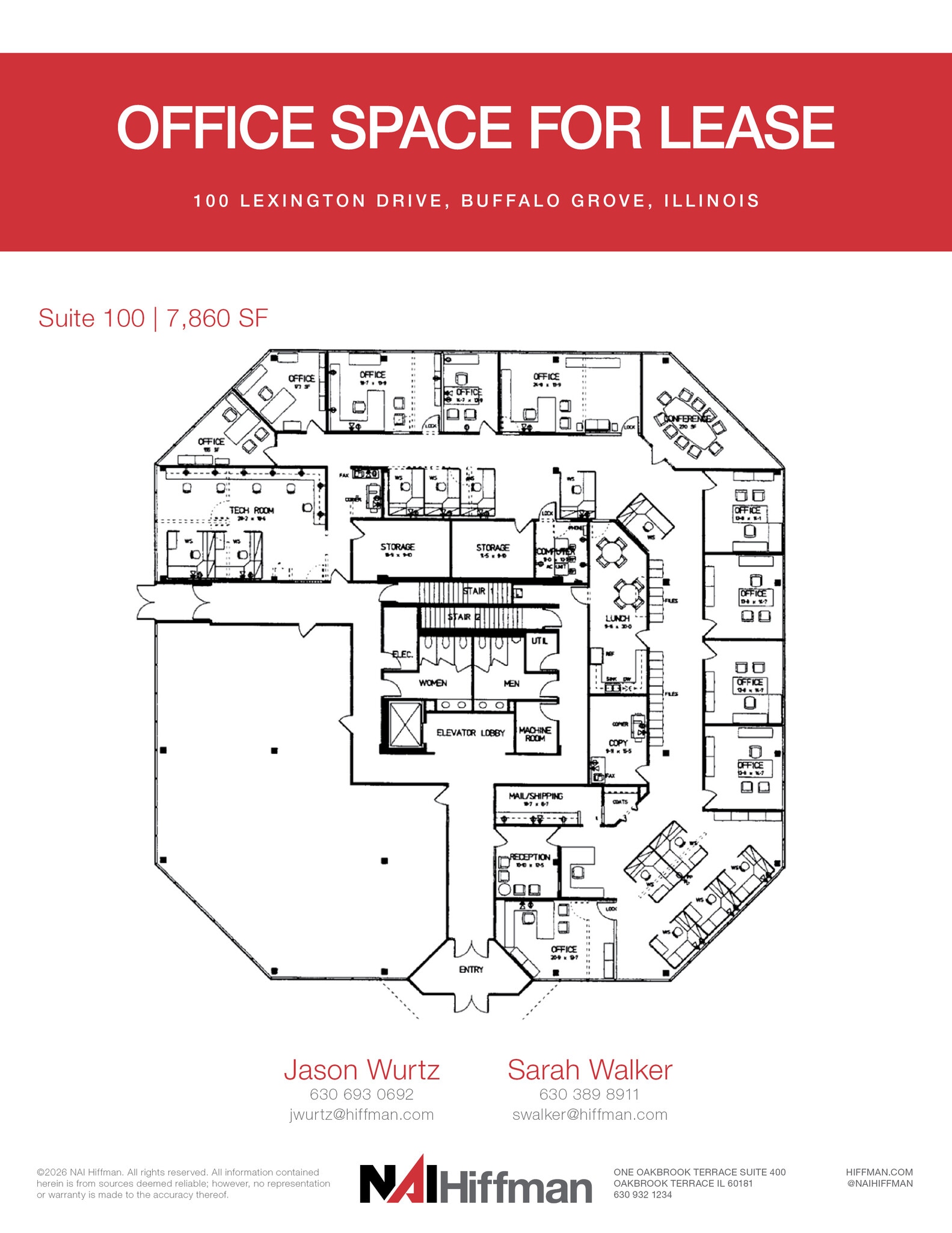100 Lexington Dr, Buffalo Grove, IL à louer Plan d’étage– Image 1 sur 6