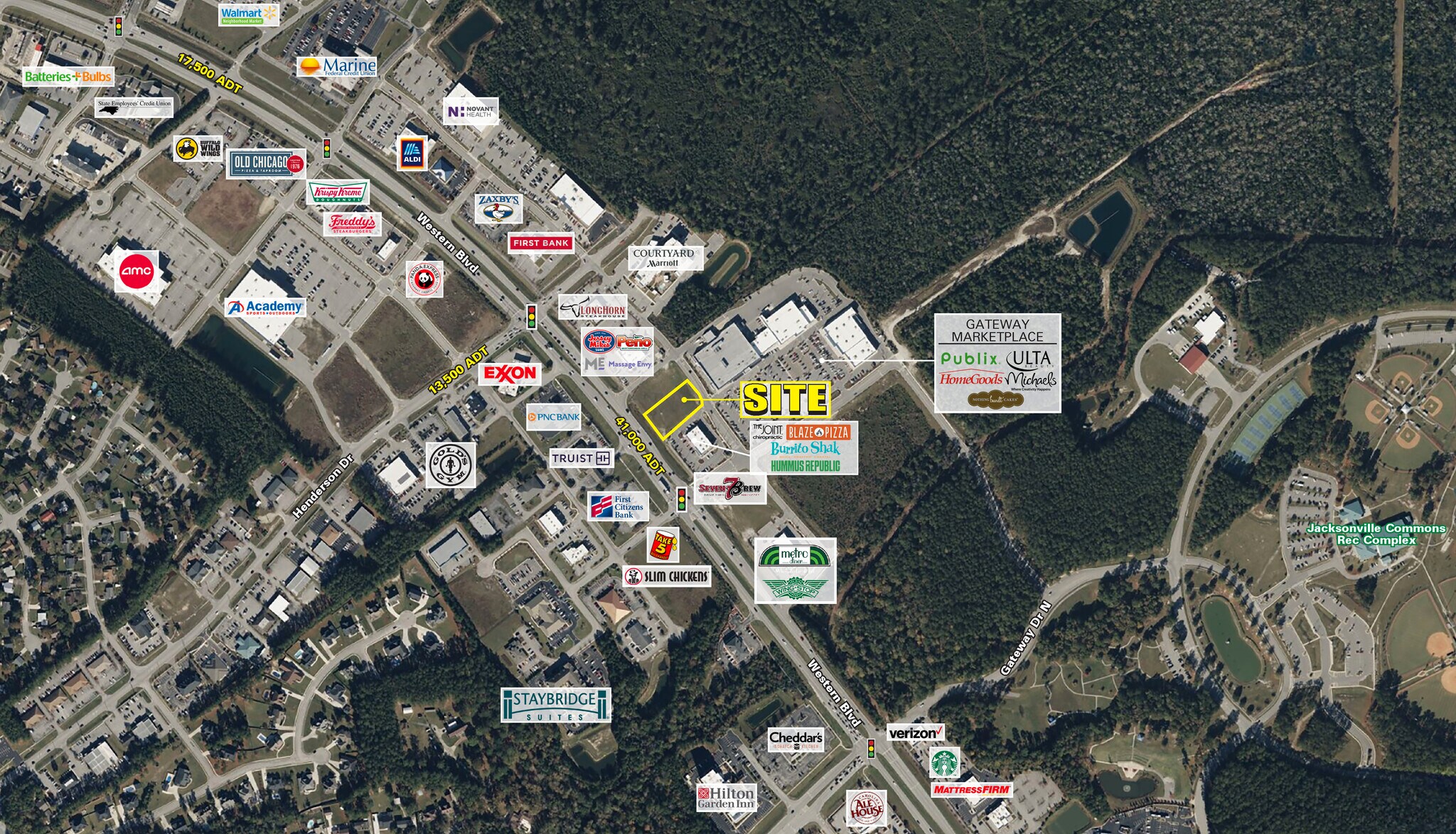 3050-3100 Western Blvd, Jacksonville, NC à louer Photo principale– Image 1 sur 4
