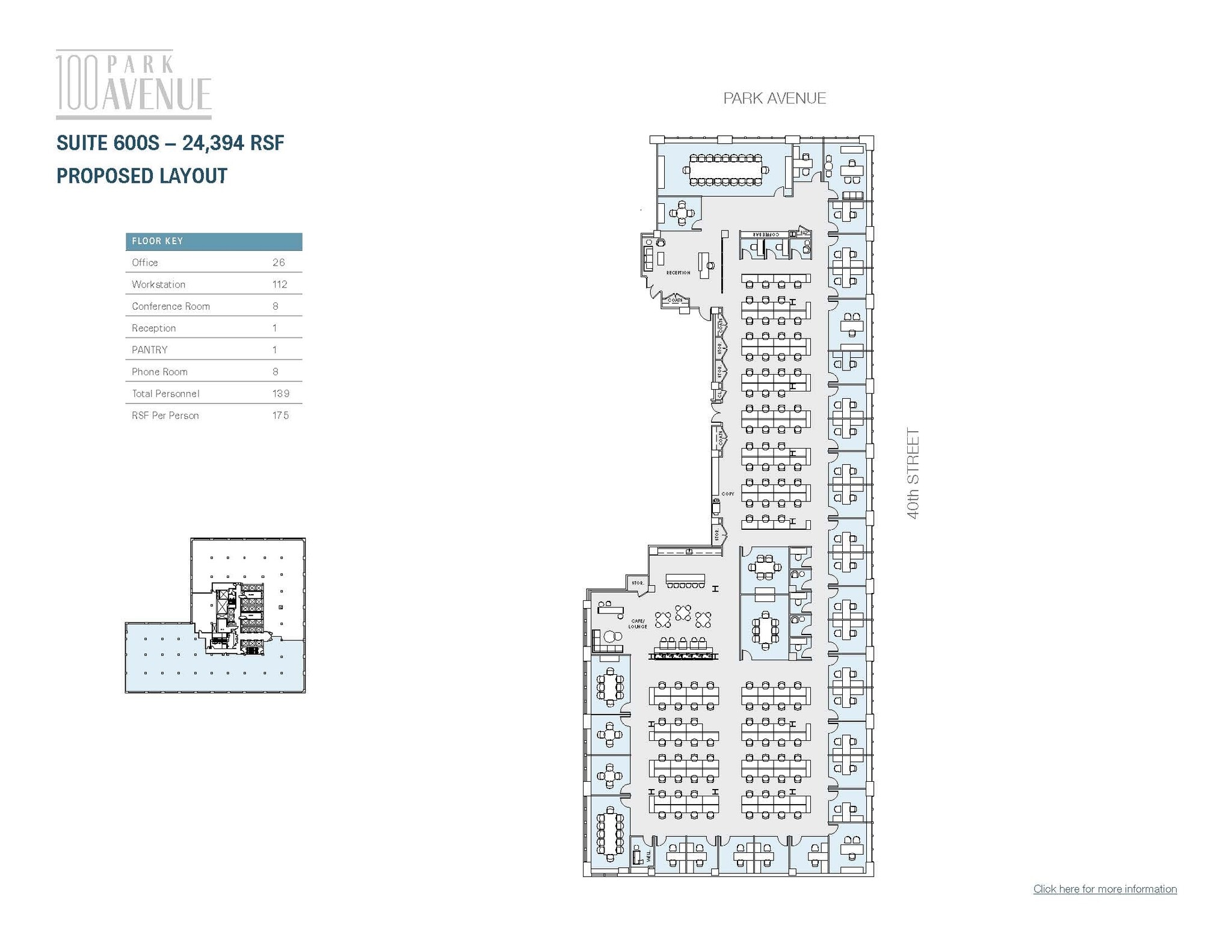 100 Park Ave, New York, NY à louer Plan d’étage– Image 1 sur 1