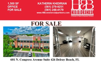 Plus de détails pour 601 N Congress Ave, Delray Beach, FL - Bureau à vendre