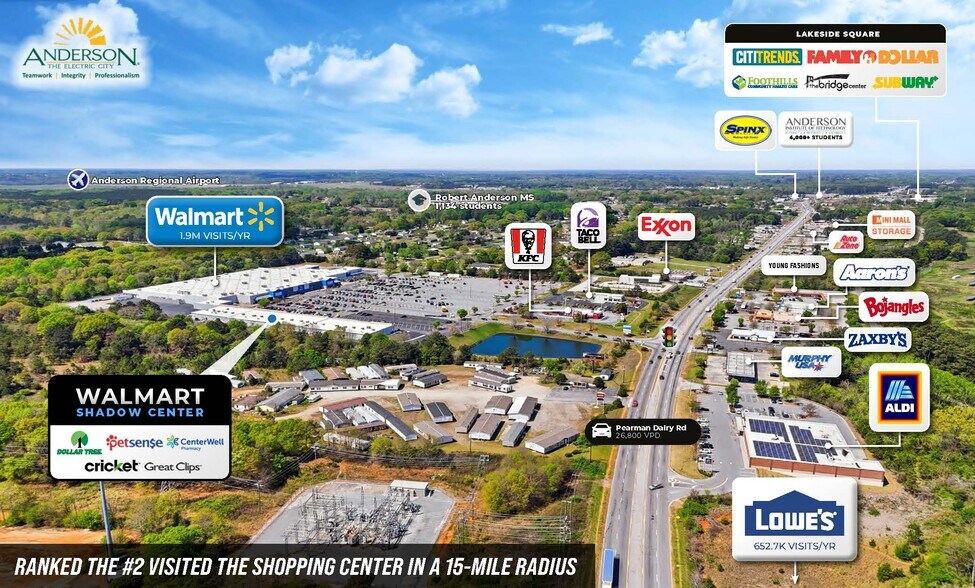 629-651 Highway 28 Byp, Anderson, SC à vendre - Aérien – Image 3 sur 6