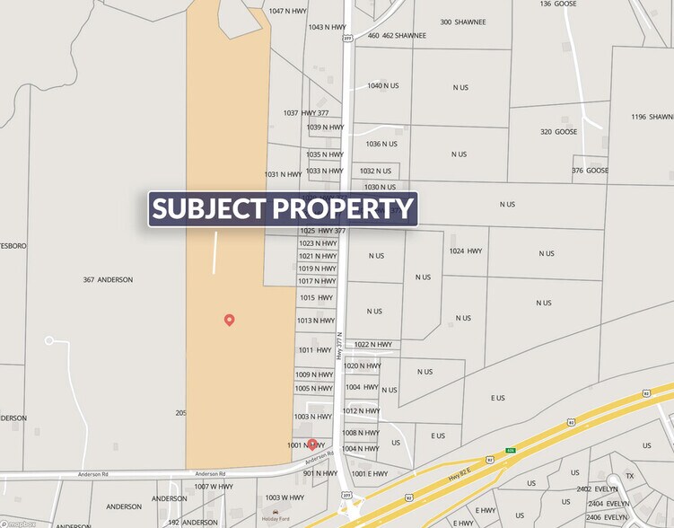 Anderson Rd, Whitesboro, TX à louer - Plan cadastral – Image 3 sur 3
