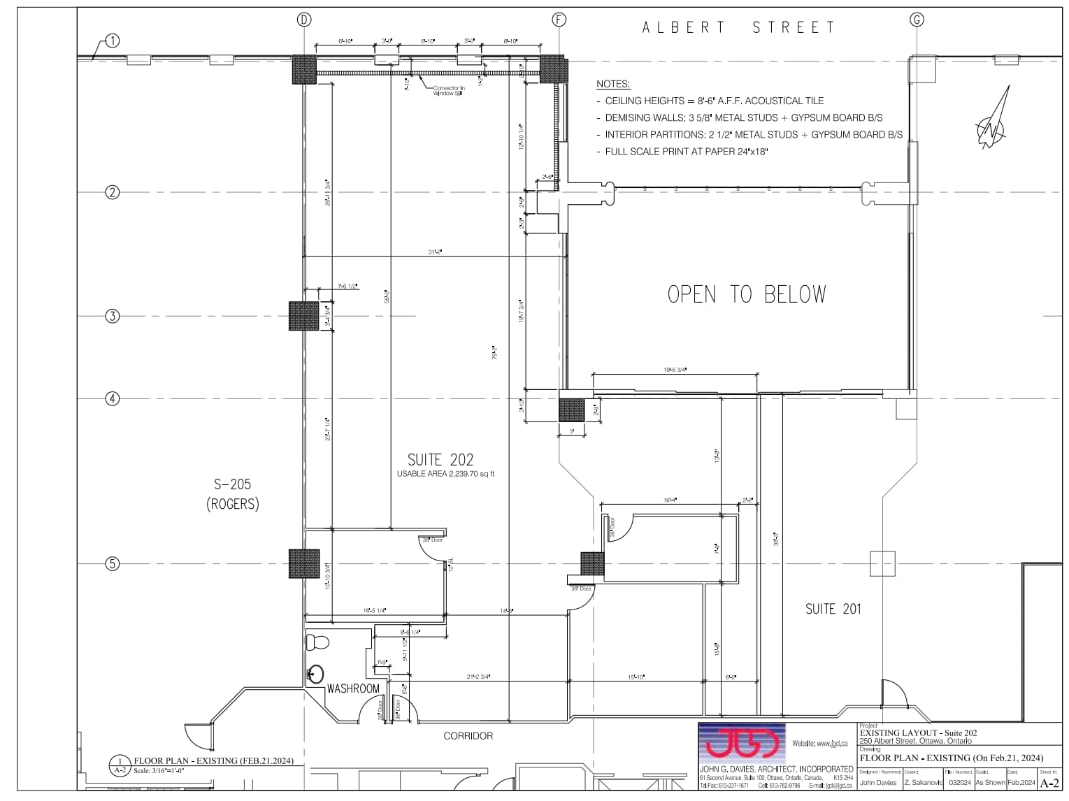 250 Albert St, Ottawa, ON à louer Plan d’étage– Image 1 sur 1