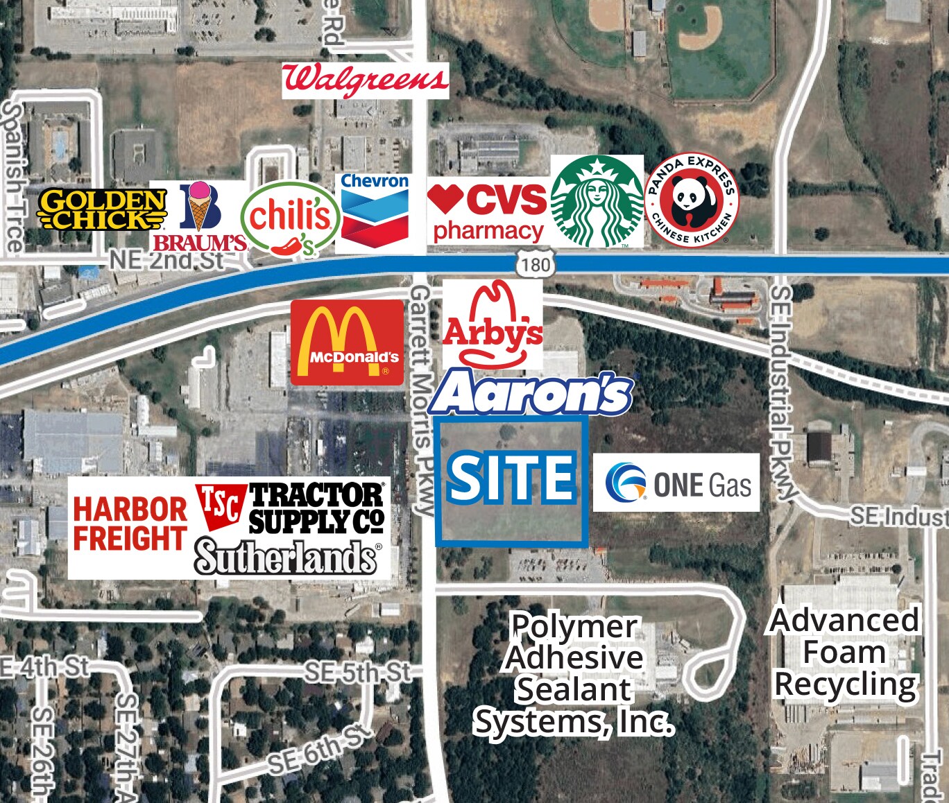 Garret Morris Pky/FM Rd 1821 & SE Industrial Pky, Mineral Wells, TX à vendre Aérien– Image 1 sur 5