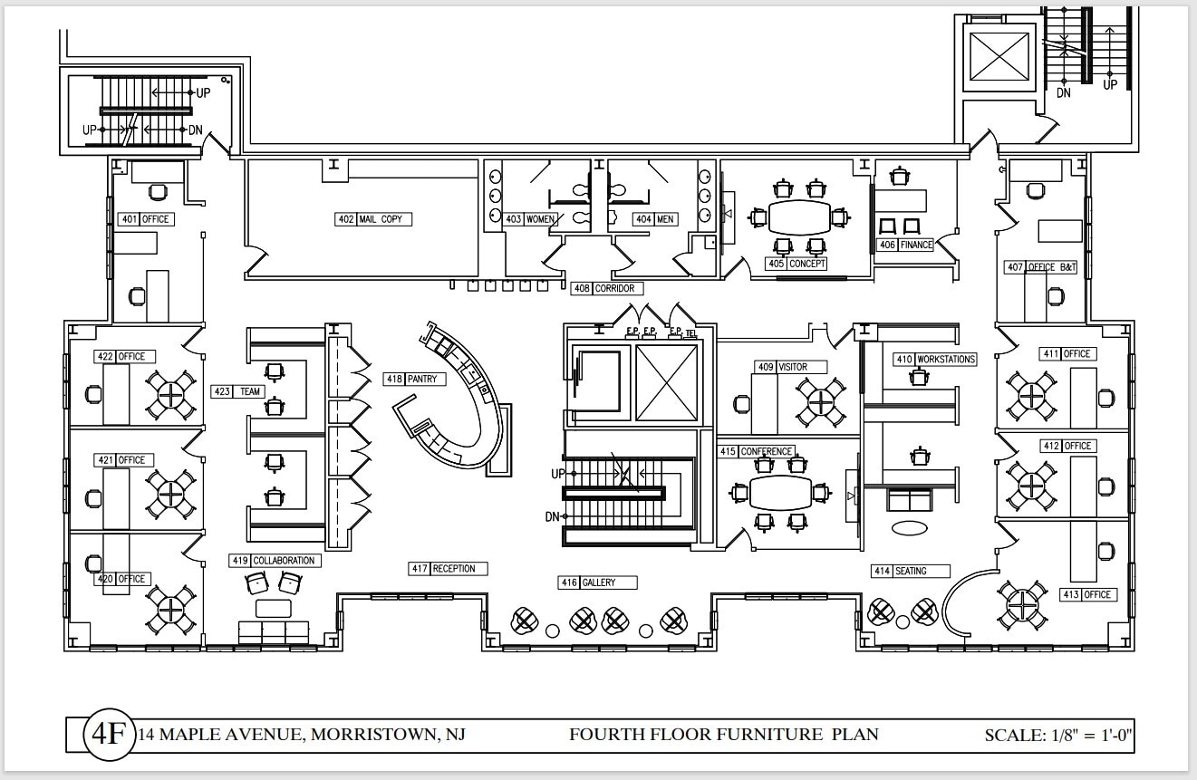 12 Maple Ave, Morristown, NJ à louer Plan d’étage– Image 1 sur 1