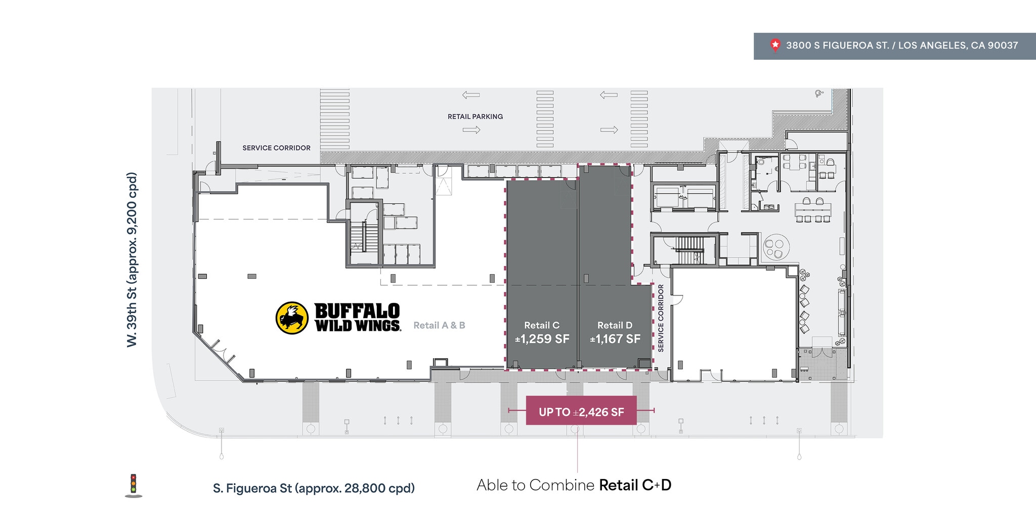 3800 S Figueroa St, Los Angeles, CA à louer Plan d’étage– Image 1 sur 1