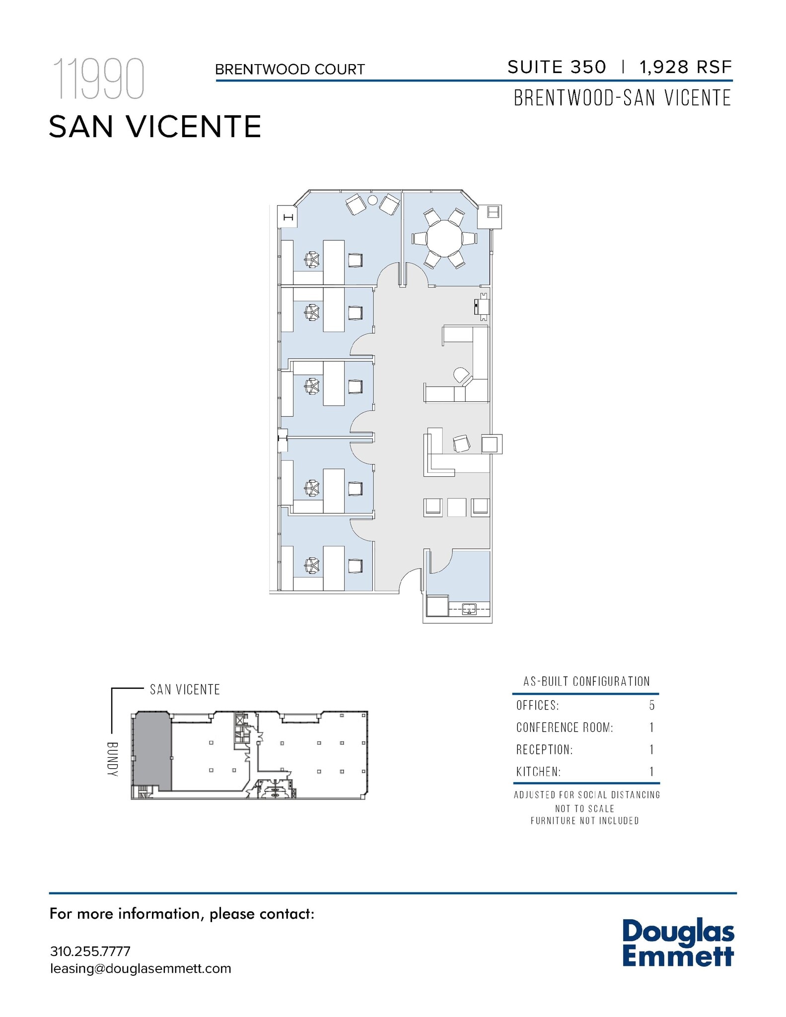 11990 San Vicente Blvd, Los Angeles, CA à louer Plan d’étage– Image 1 sur 1