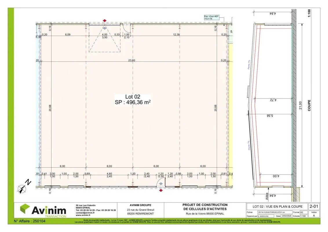 Local d'activités dans Épinal à vendre Plan de site– Image 1 sur 3