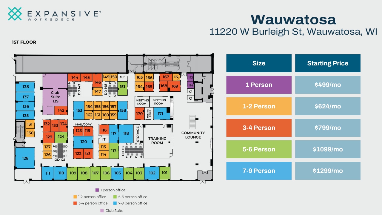 11220 W Burleigh St, Wauwatosa, WI à louer Plan d’étage– Image 1 sur 9