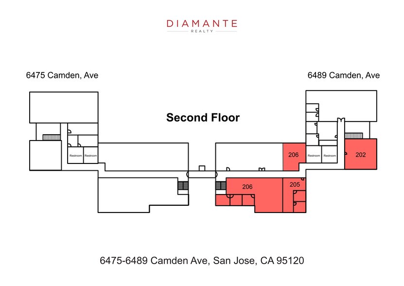 6475-6489 Camden Ave, San Jose, CA à louer - Plan d’étage – Image 3 sur 11