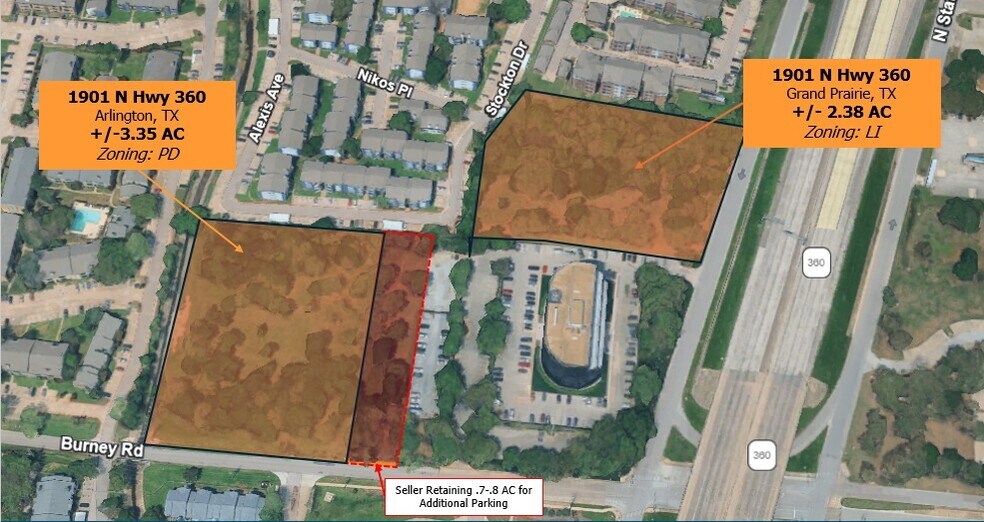 2613 Burney & 1901 N Hwy 360 portefeuille de 2 biens à vendre sur LoopNet.fr - Photo de l’immeuble – Image 2 sur 2