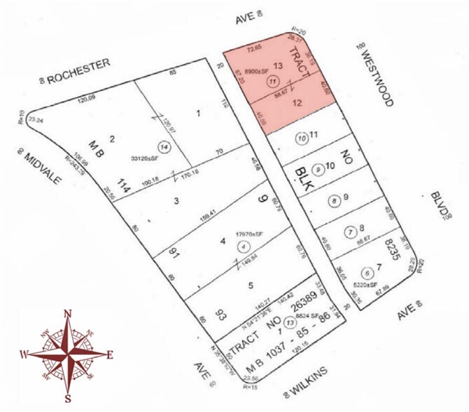 1351-1359 Westwood Blvd, Los Angeles, CA à vendre - Plan cadastral – Image 2 sur 9