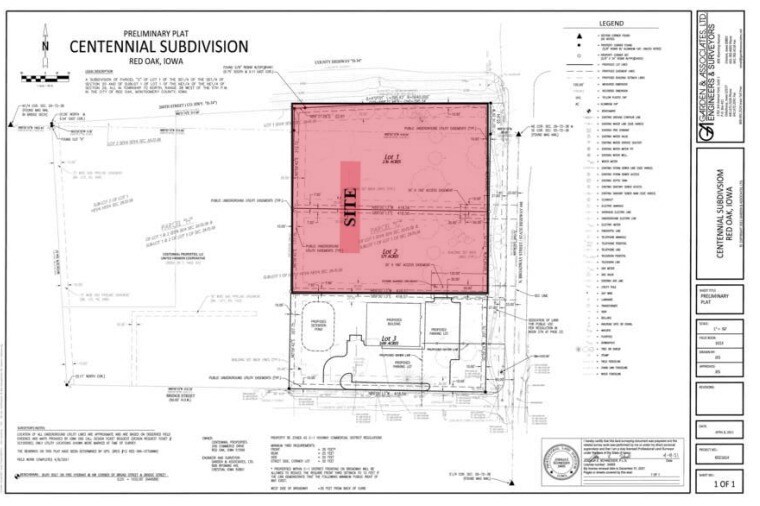 1205 N Broadway St, Red Oak, IA à vendre - Plan cadastral – Image 2 sur 3
