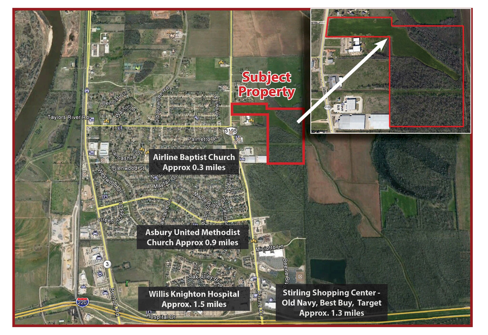 73 Acres Airline Dr Dr, Bossier City, LA à vendre Autre– Image 1 sur 2