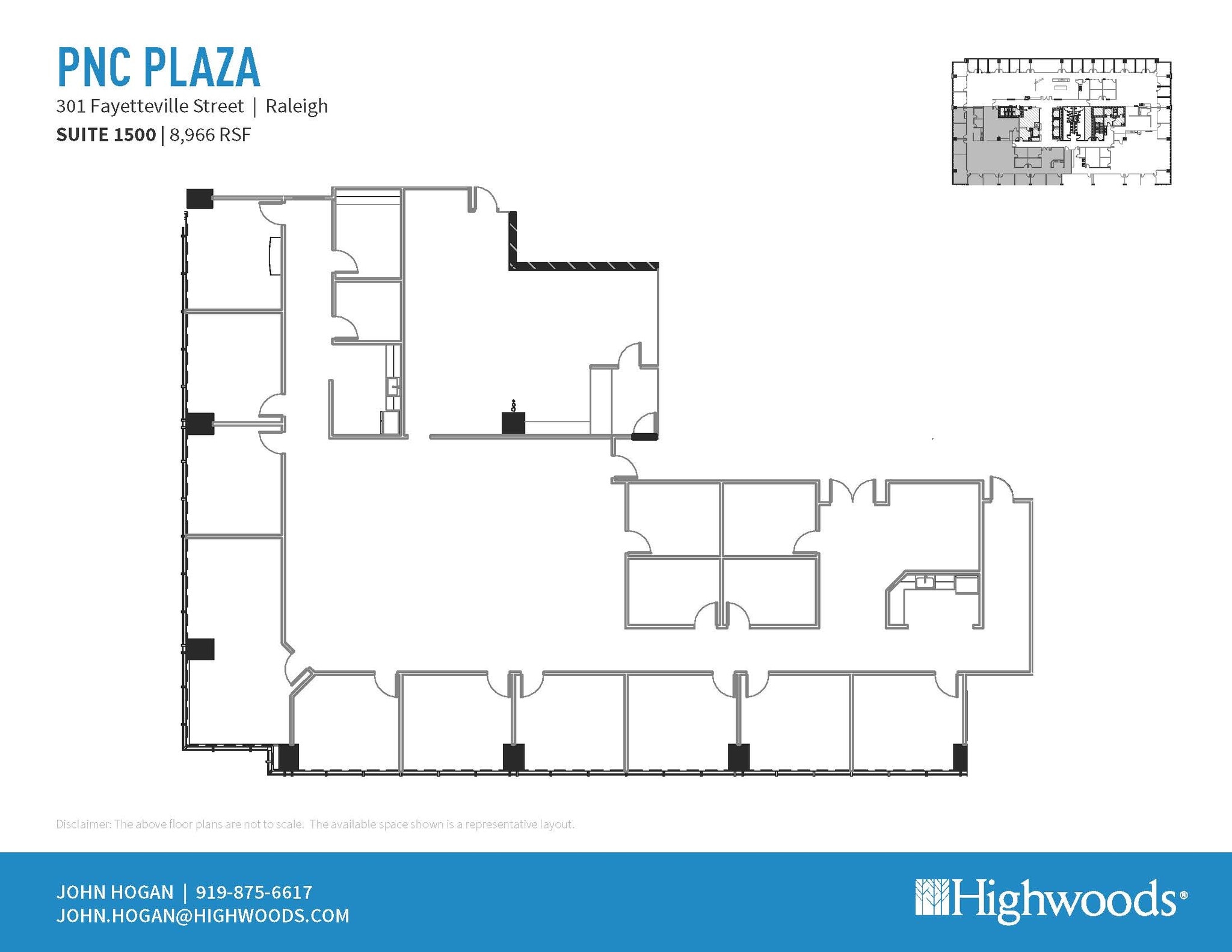 301 Fayetteville St, Raleigh, NC à louer Plan d’étage– Image 1 sur 1