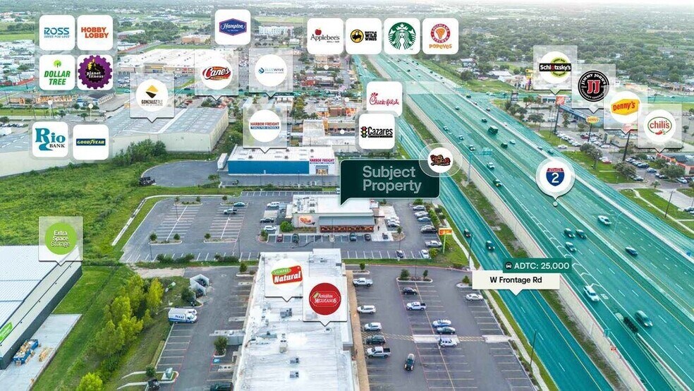 1411 W Expressway 83, Weslaco, TX à vendre - Aérien – Image 2 sur 2