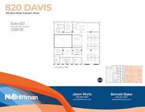 820 Davis St, Evanston, IL à louer Plan d’étage– Image 1 sur 2