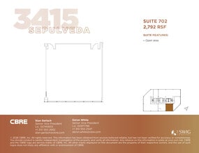 3415 S sepulveda Blvd, Los Angeles, CA à louer Plan d’étage– Image 1 sur 1