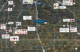BTS 145th St NE, Rosemount, MN - Vue aérienne vue de carte