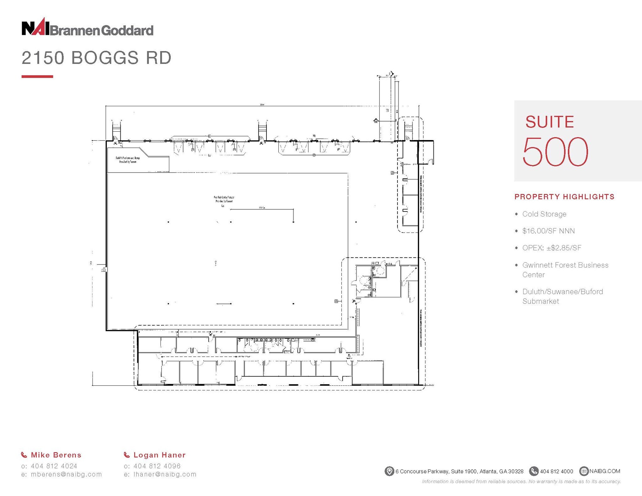 2150 Boggs Rd, Duluth, GA à louer Plan d’étage– Image 1 sur 2