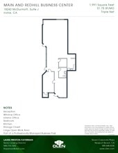 1200 Main St, Irvine, CA à louer Plan d’étage– Image 1 sur 1