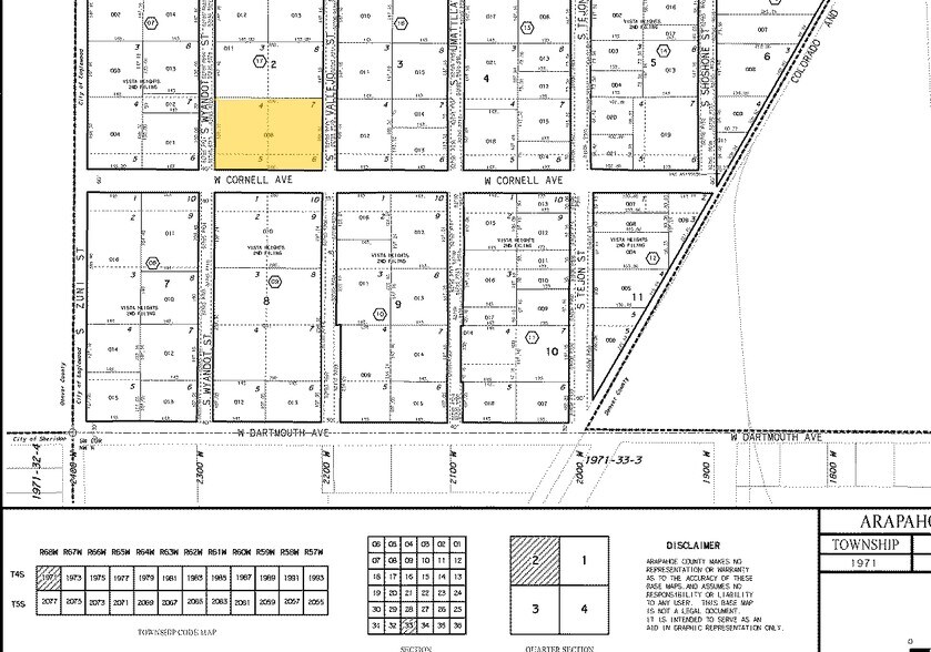 2261 W Cornell Ave, Englewood, CO à louer - Plan cadastral – Image 2 sur 27
