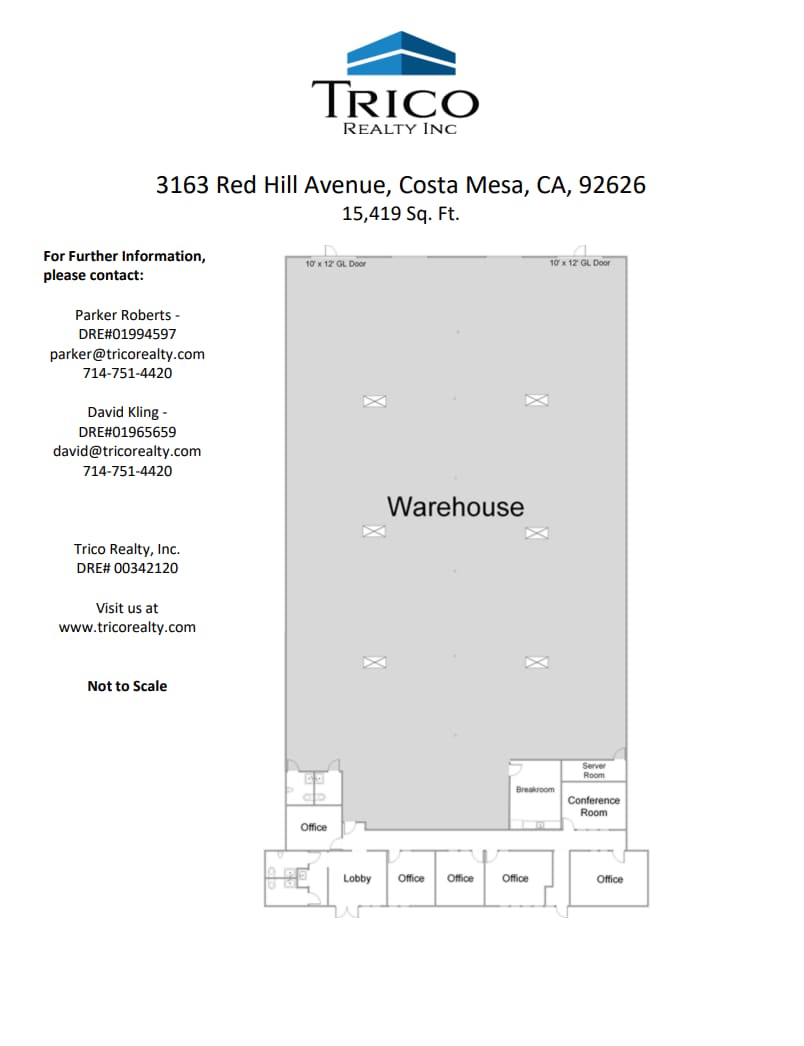 3159-3169 Red Hill Ave, Costa Mesa, CA à louer Plan d’étage– Image 1 sur 1