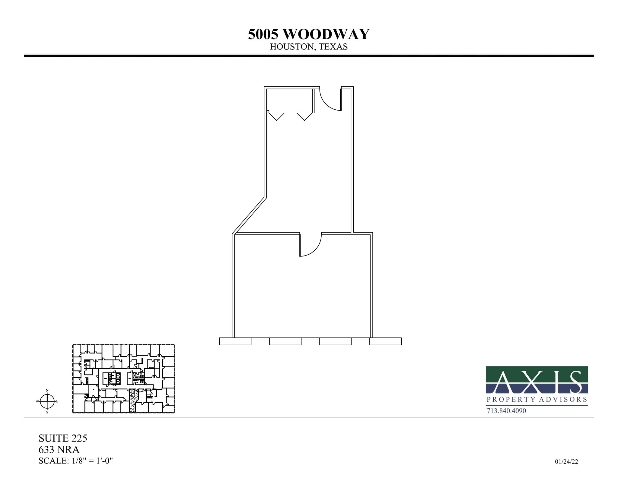 5005 Woodway Dr, Houston, TX à louer Plan de site– Image 1 sur 1