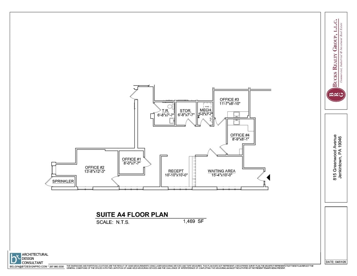 815 Greenwood Ave, Jenkintown, PA 19046 - Lot A-4 - - Plan d’étage - Image 1 of 1