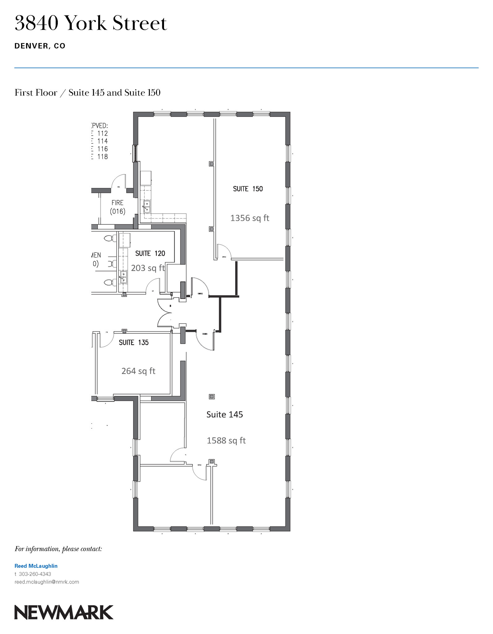 3840 York St, Denver, CO à louer Plan d’étage– Image 1 sur 1