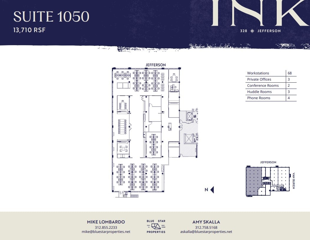 328 S Jefferson St, Chicago, IL à louer Plan d’étage– Image 1 sur 15
