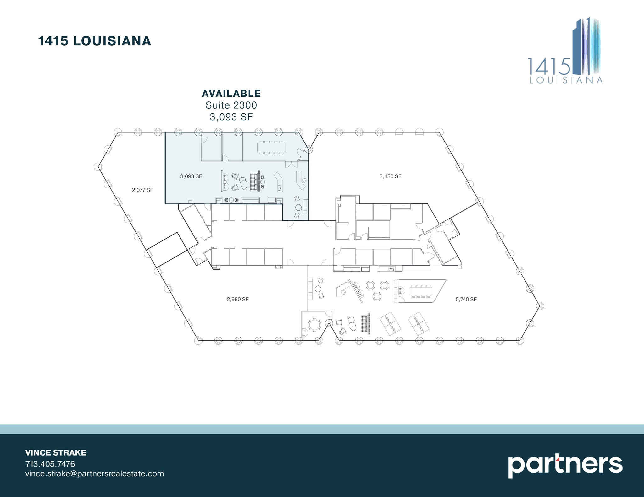 1415 Louisiana St, Houston, TX à louer Plan de site– Image 1 sur 5