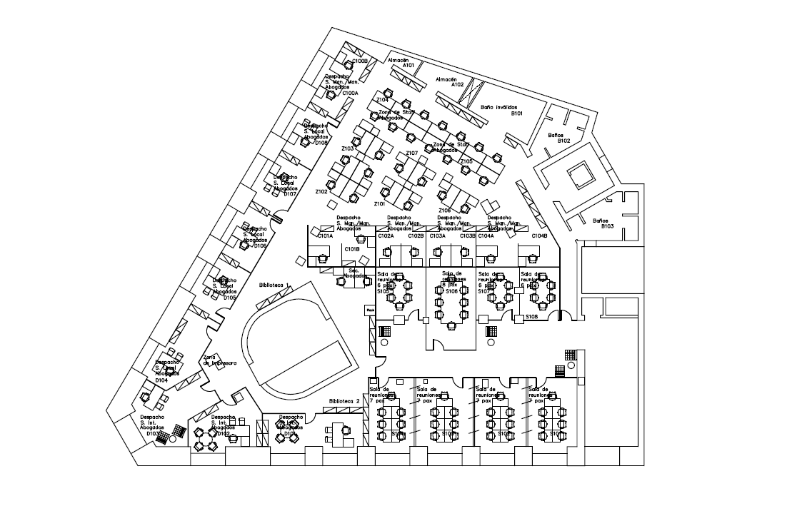 Bureau dans Madrid, Madrid à louer Plan d’étage type– Image 1 sur 1