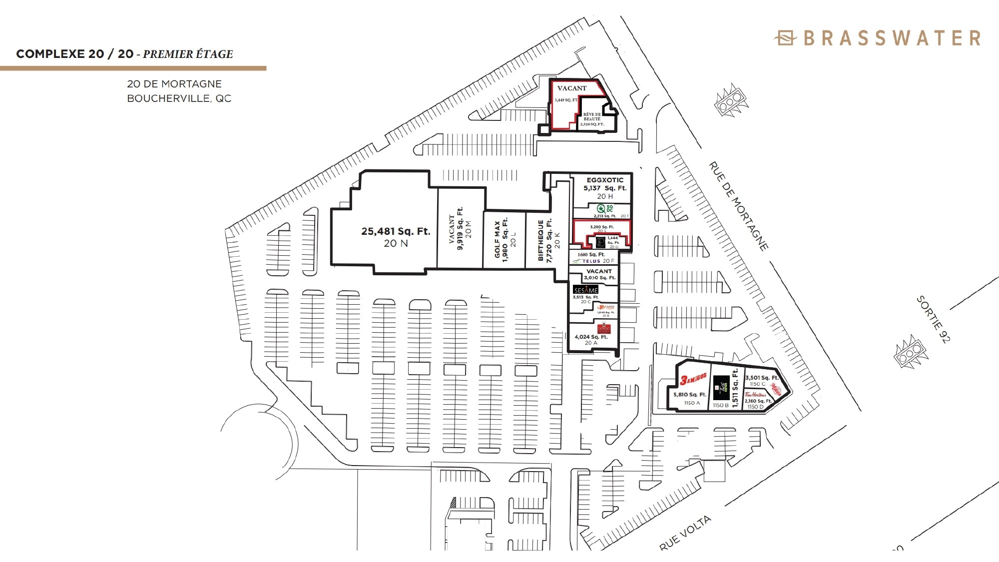 20 Boul de Mortagne, Boucherville, QC à louer Plan d’étage– Image 1 sur 1