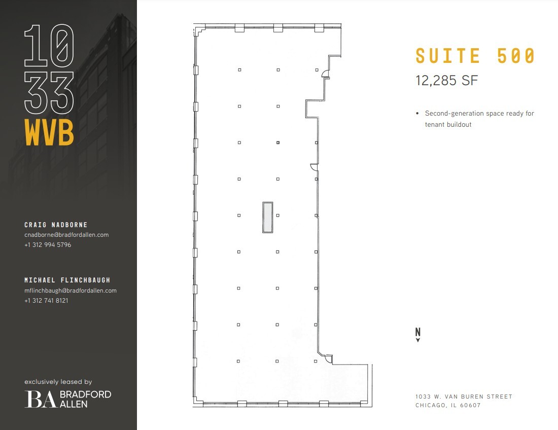 1033 W Van Buren St, Chicago, IL à louer Plan d’étage– Image 1 sur 2