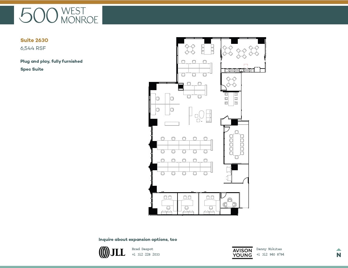 500 W Monroe St, Chicago, IL à louer Plan d’étage– Image 1 sur 1