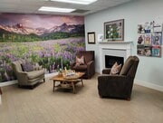 Waiting Area with Electric Fireplace