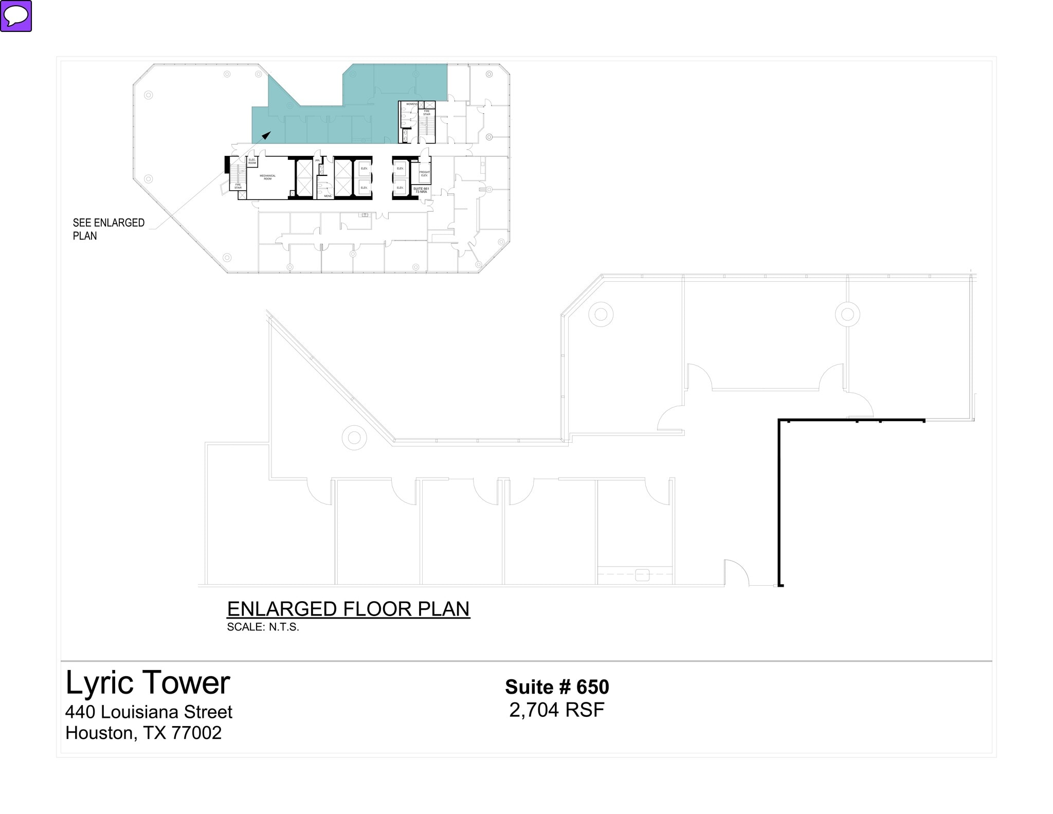440 Louisiana St, Houston, TX à louer Plan de site– Image 1 sur 1