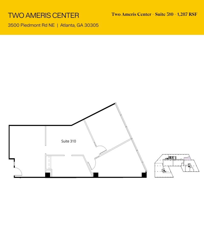 3500 Piedmont Rd NE, Atlanta, GA à louer Plan d’étage– Image 1 sur 1