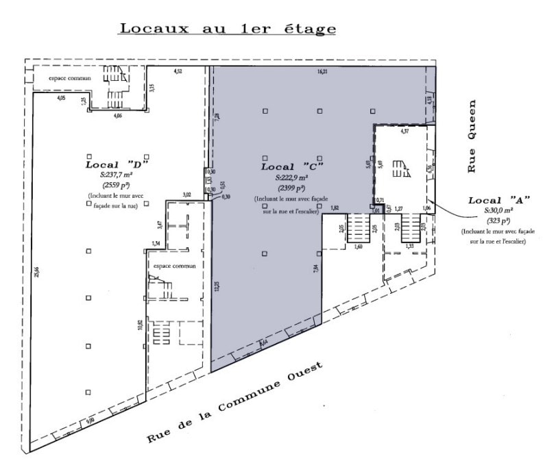 731-741 Rue De La Commune O, Montréal, QC à louer Plan d’étage– Image 1 sur 1