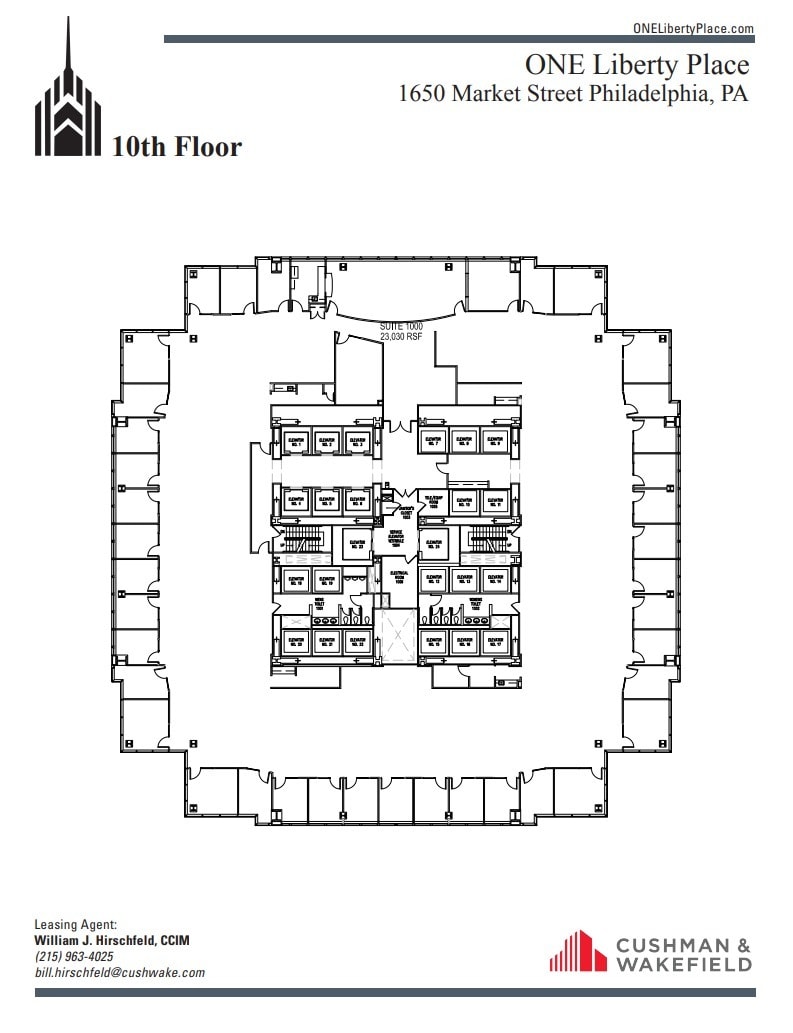 1650 Market St, Philadelphia, PA à louer Plan d’étage– Image 1 sur 1