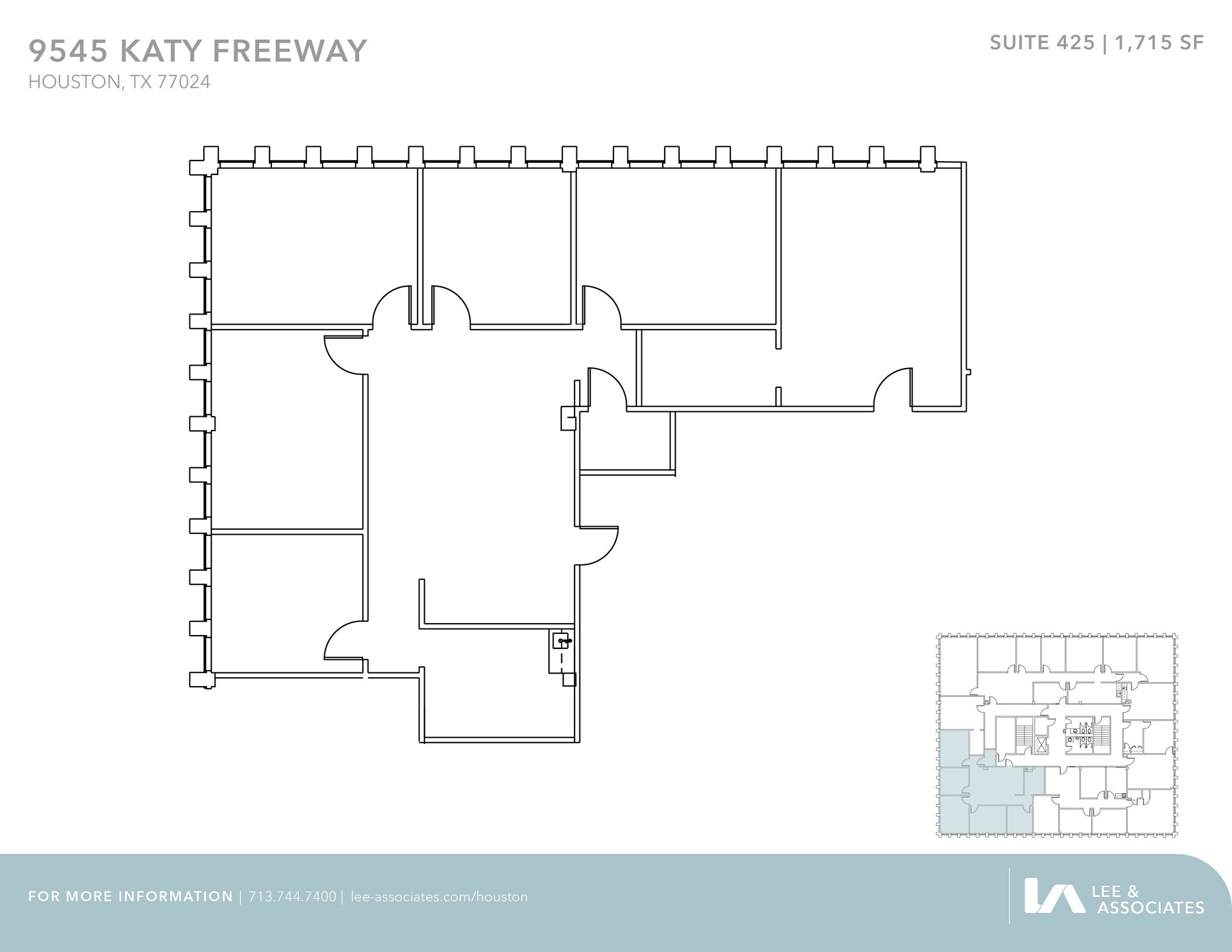 9545 Katy Fwy, Houston, TX à louer Plan d’étage– Image 1 sur 1