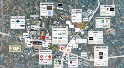 4801 Barclay Downs Dr, Charlotte, NC - Vue aérienne  vue de carte