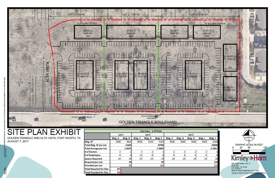 NEQ Golden Triangle & Alta Vista Rd, Fort Worth, TX à louer - Plan de site – Image 3 sur 3