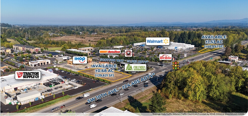 Battle Ground Retail Sites portefeuille de 2 biens à vendre sur LoopNet.fr - Aérien – Image 1 sur 6